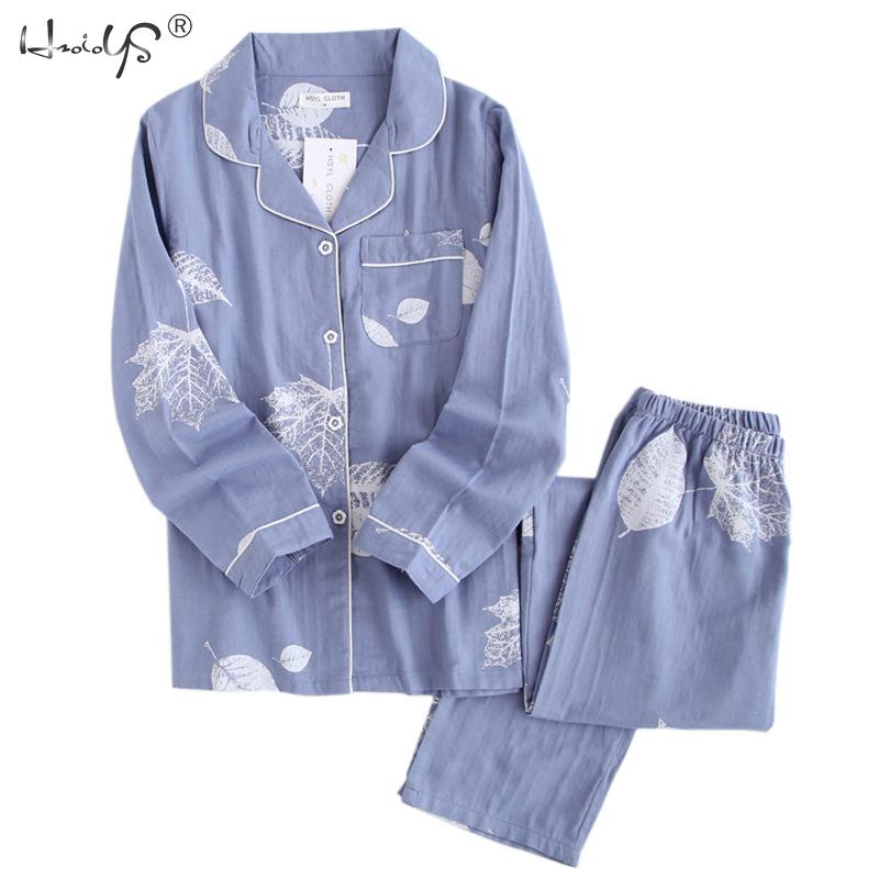 100% Cotton Winter Women Pajamas Set Long Sleeve Clothing Cartoon Sleepwear Autumn Plus Size Pajamas Suit Homewear 2 Pieces Sets