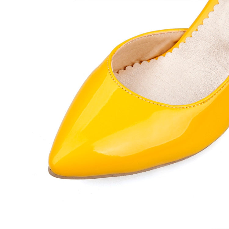 Women Shoes High Heel Limited Zapatos Mujer Tacon New 2017 Pointed Toe Ol Women Pumps Genuine Patent High Shoes Size 34-51 668