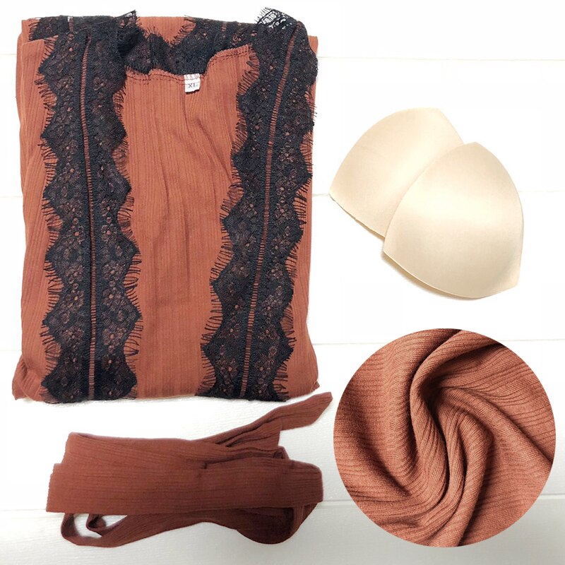 Autumn and Winter women pajamas set 3PCS Pyjama Long Sleeve Sleepwear Set Sexy Lace Robe+ Cami +Long pants Pajamas Set with Bra