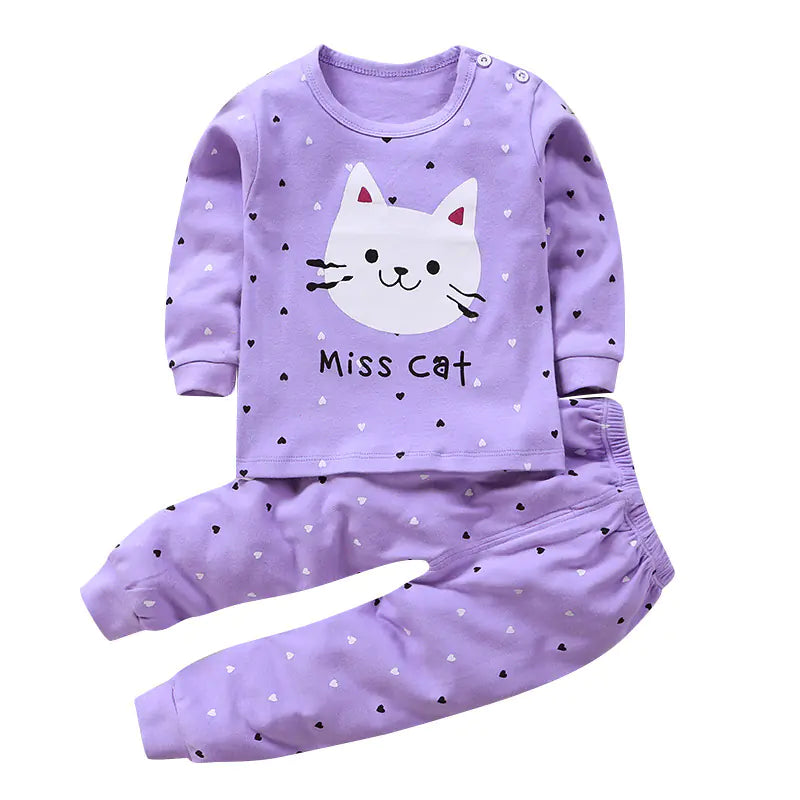 Cotton Baby Clothes Set for Kids - Autumn Pajamas