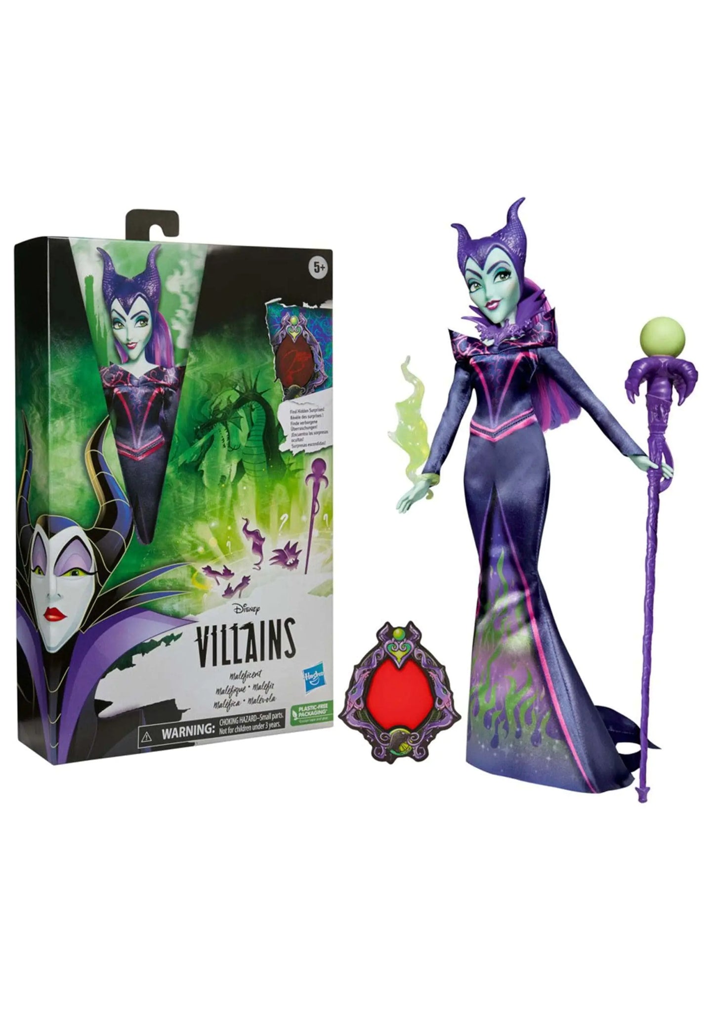 Disney Villains Maleficent Fashion Doll Accessories and Removable Clothes Disney Villains Toy for Kids 5 Years and Up