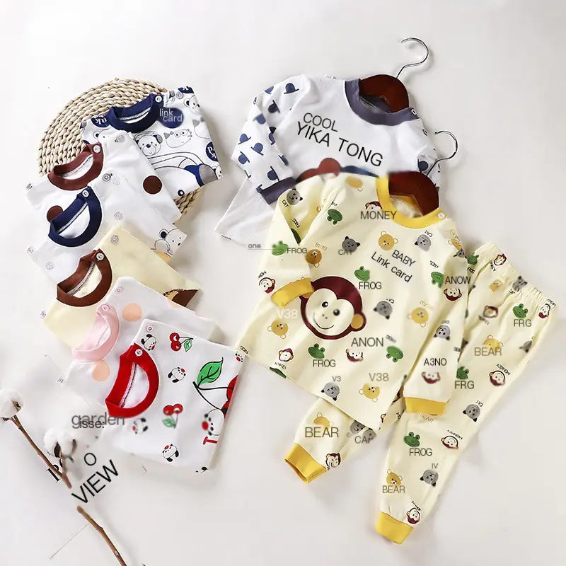 Cotton Baby Clothes Set for Kids - Autumn Pajamas