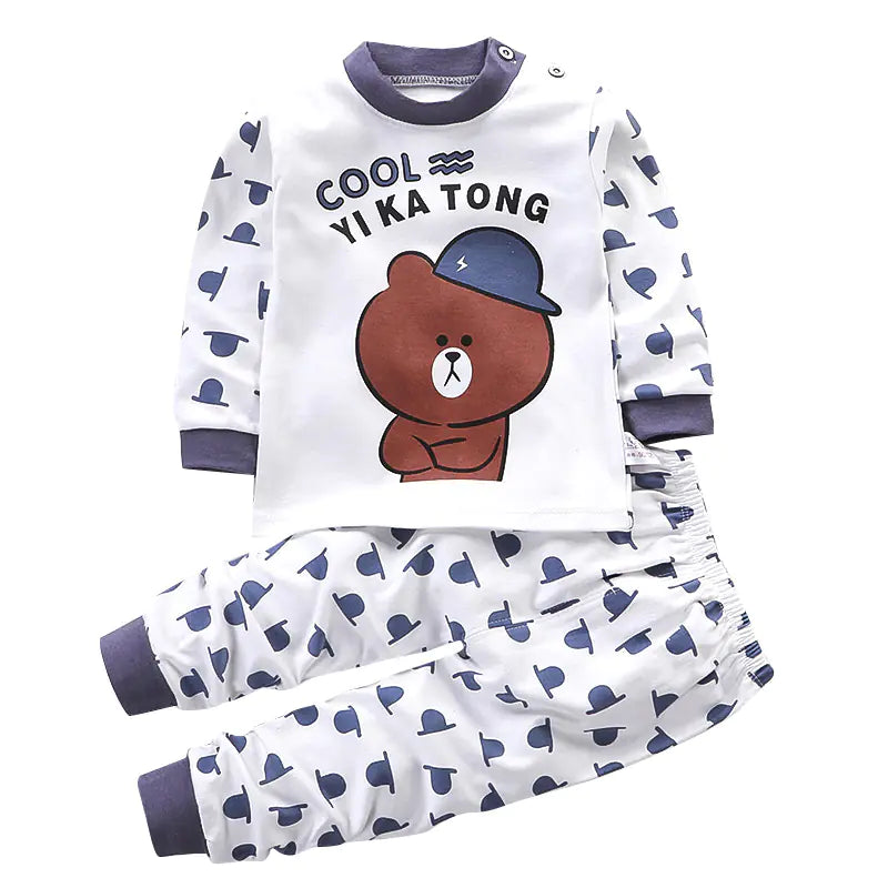 Cotton Baby Clothes Set for Kids - Autumn Pajamas
