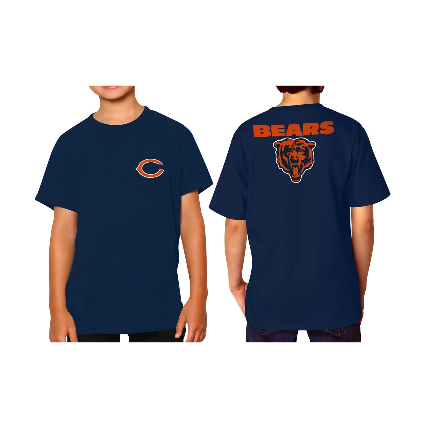 Team Fan Apparel NFL Youth Final Countdown Tee- Pro Football T-Shirt for Boys & Girls - Kids Clothes - Game Day Apparel - Officially Licensed - Comfortable for Children (Chicago Bears Navy