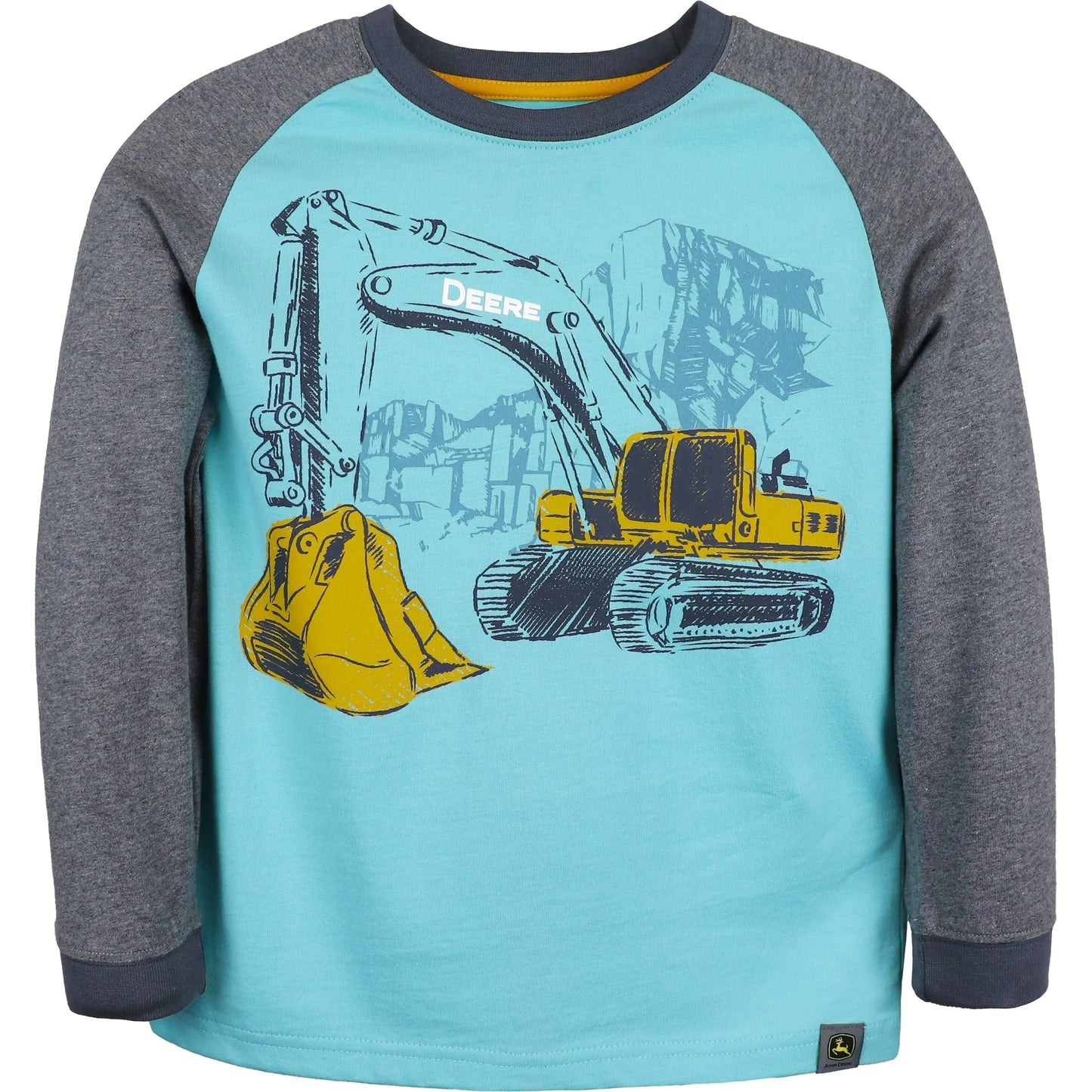 John Deere Clothes for Kids Boy’s Longsleeve T-Shirts Mountain Blue Child Size 6