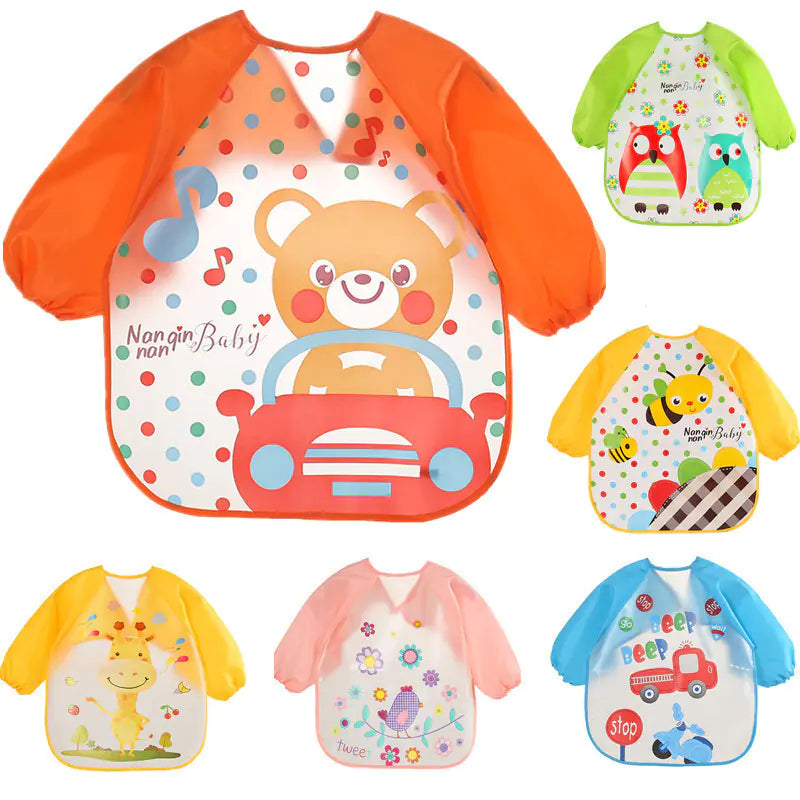 EVA Long-Sleeved Baby Clothes with Bibs for Kids
