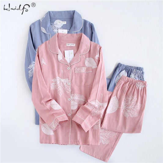 100% Cotton Winter Women Pajamas Set Long Sleeve Clothing Cartoon Sleepwear Autumn Plus Size Pajamas Suit Homewear 2 Pieces Sets