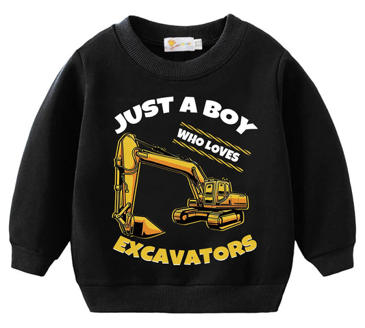 Toddler Boys Sweatshirts Little Kids Dinosaur Monster Truck Excavator Pullover Baby Christmas Clothes Valentines T-Shirt 5T